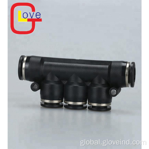 PK Pneumatic Fitting Connector PK type Plastic 5 way pneumatic fitting connector Supplier